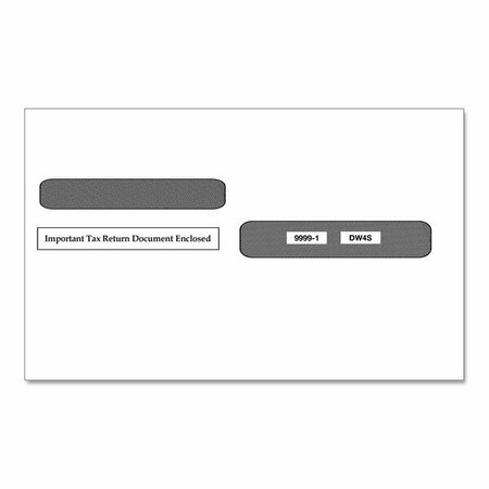 COMPLYRIGHT W-2 4-Up Double Window Envelope, 100PK 52999991